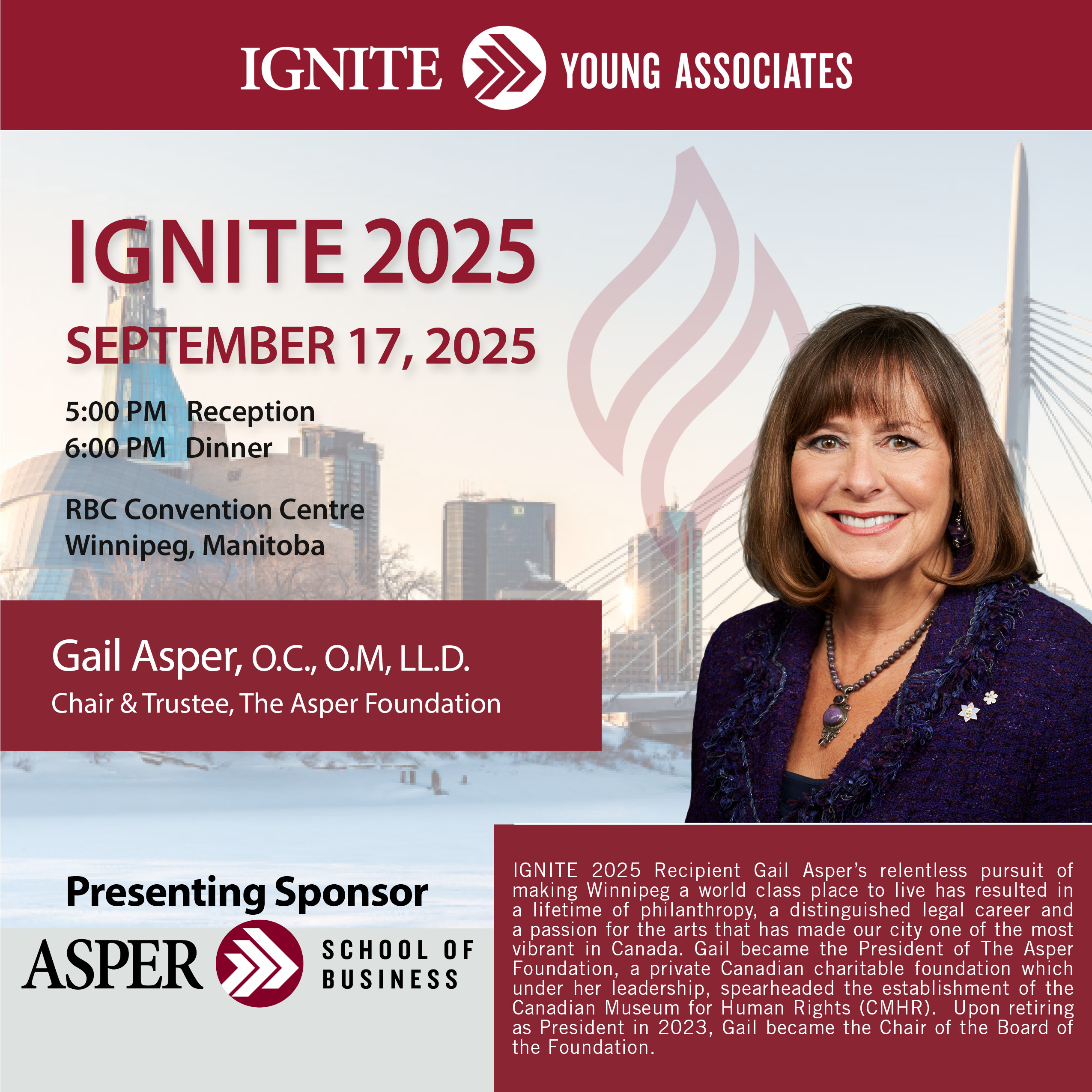 IGNITE 2025 Gail Asper Save the Date